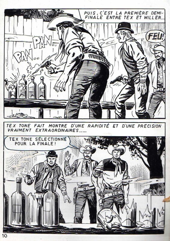 Bob Leguay, Mesure de sécurité. Tex-Tone mensuel n°223, planche 10, 3ème trimestre 1966, Imperia - Planche originale