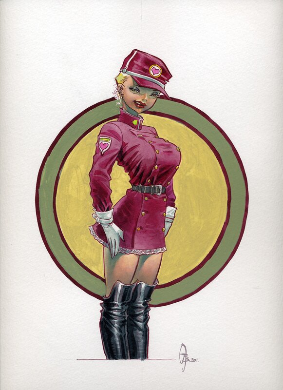 Fille en uniforme by Jean-Baptiste Andréae - Original Illustration