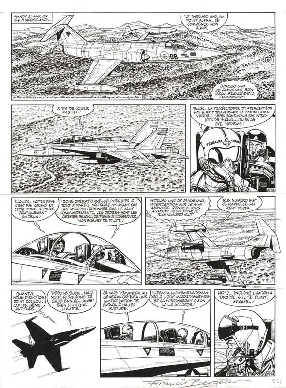 Francis Bergèse, Buck Danny - Zone interdite - Comic Strip
