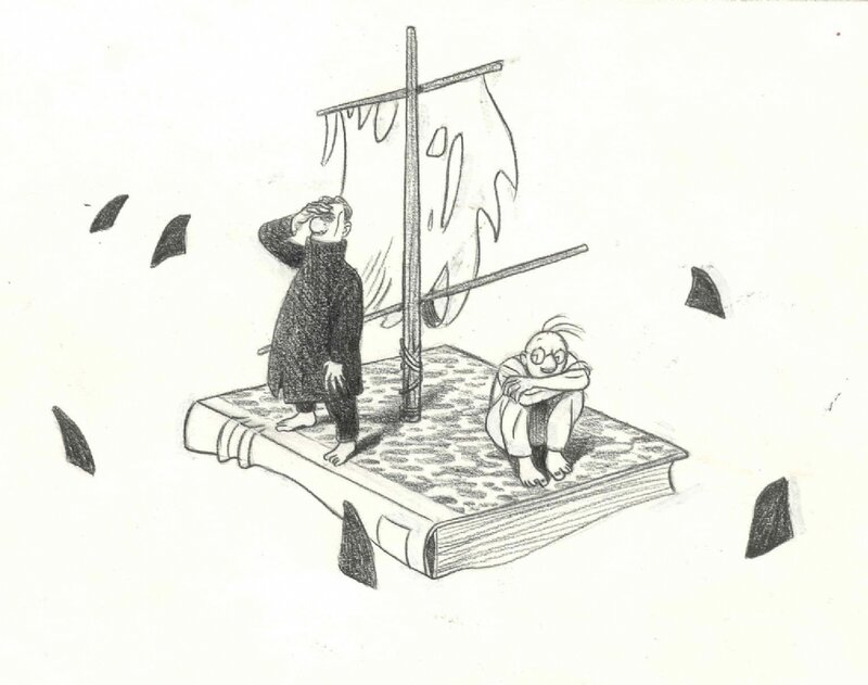 Frank Le Gall, Original Ex-Libris EspaceBD - Illustration originale