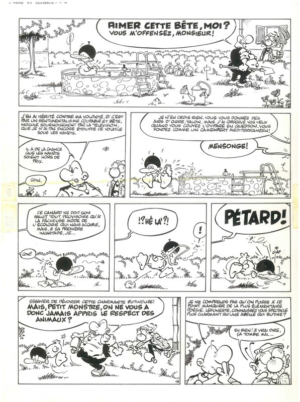 Greg, Achille Talon - L'Arme du crocodile (planche 1) - Planche originale