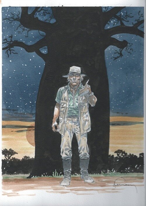 Hermann, Afrika, Dario Ferrer - Illustration originale