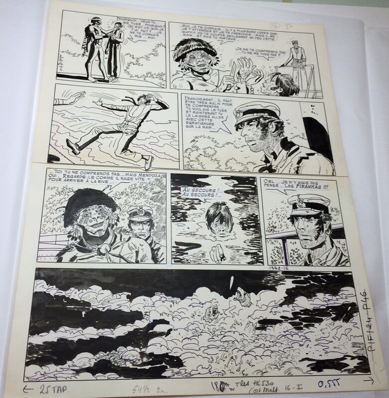 Hugo Pratt, L'espoir fait vivre. Ou pas... - Planche originale