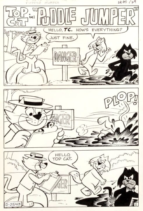Ray Dirgo, Top Cat #13 - PUDDLE JUMPER Title Page, 1972 - Comic Strip