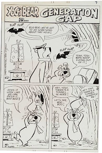 Ray Dirgo, Yogi Bear Generation Gap 1973 Title Page - Comic Strip