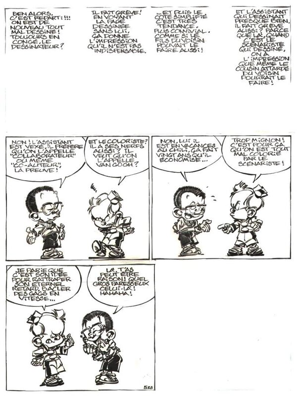 Dan Verlinden, Le Petit Spirou - Tiens-toi droit ! - Planche originale