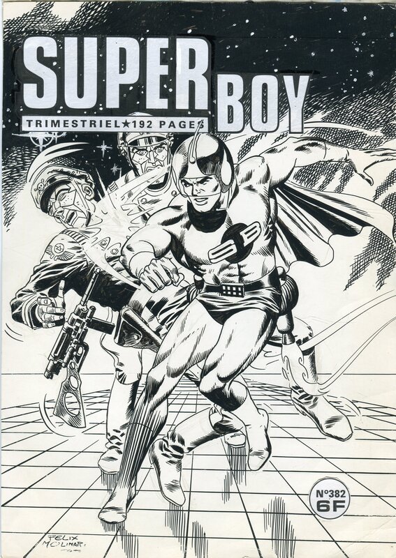 couverture DE SUPER BOY N° 382 PAR FELIX MOLINARI - Original Cover