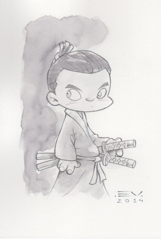 Samurai by Enrique V. Vegas - Original Illustration
