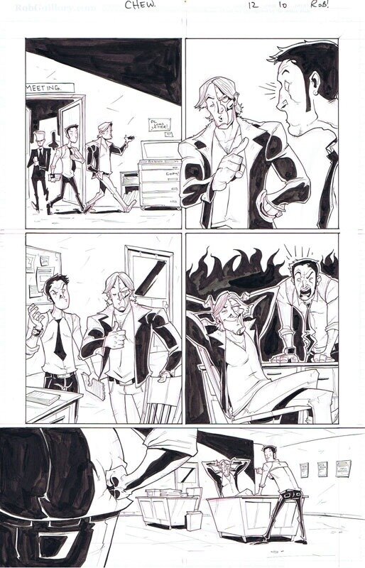 Chew #12 page 10 par Rob Guillory - Planche originale