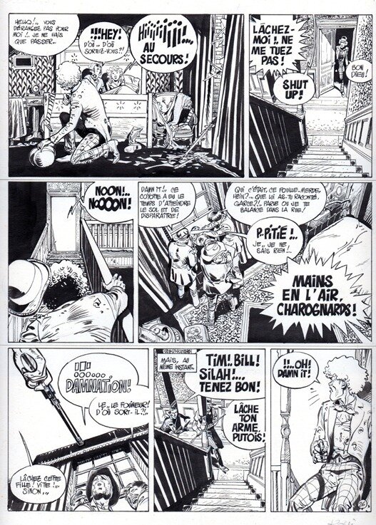 Christian Rossi, Jean-Michel Charlier, Jean Giraud, Jim Cutlass - L'homme de la Nouvelle Orléans - Planche originale