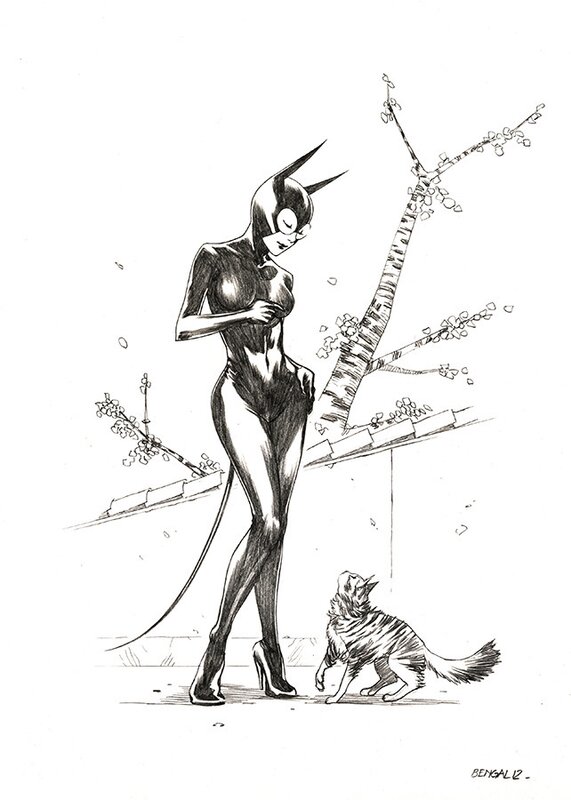 Catwoman par Bengal - Illustration originale