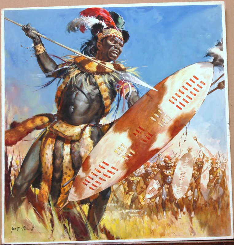 James McConnell, Cetewayo chef  Zoulou - Planche originale