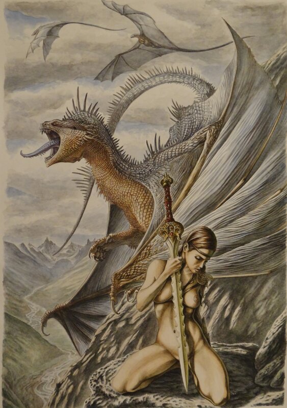 Dragon - commission par Loic Canavaggia - Illustration originale