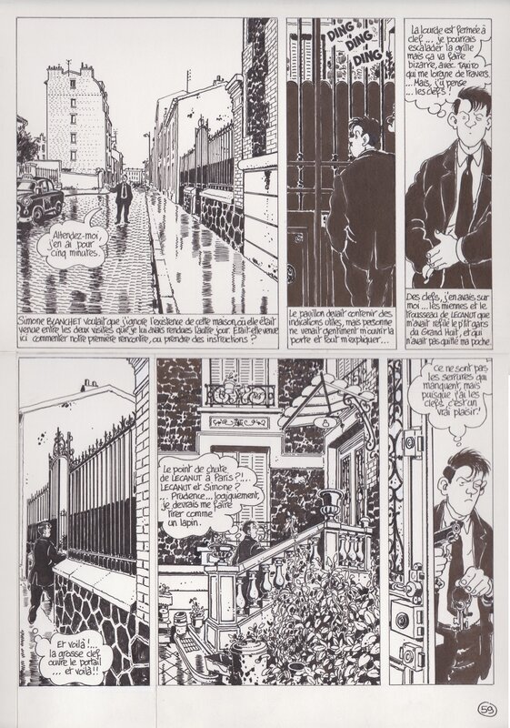 Jacques Tardi, Léo Malet, Nestor Burma - Casse-pipe à la Nation - Planche originale