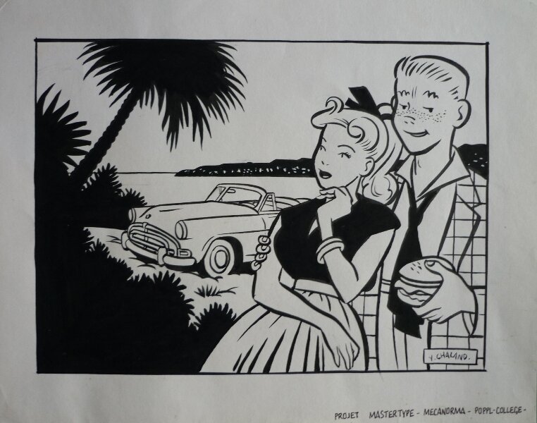 En vente - Poppl / CHALAND YVES - Illustration originale