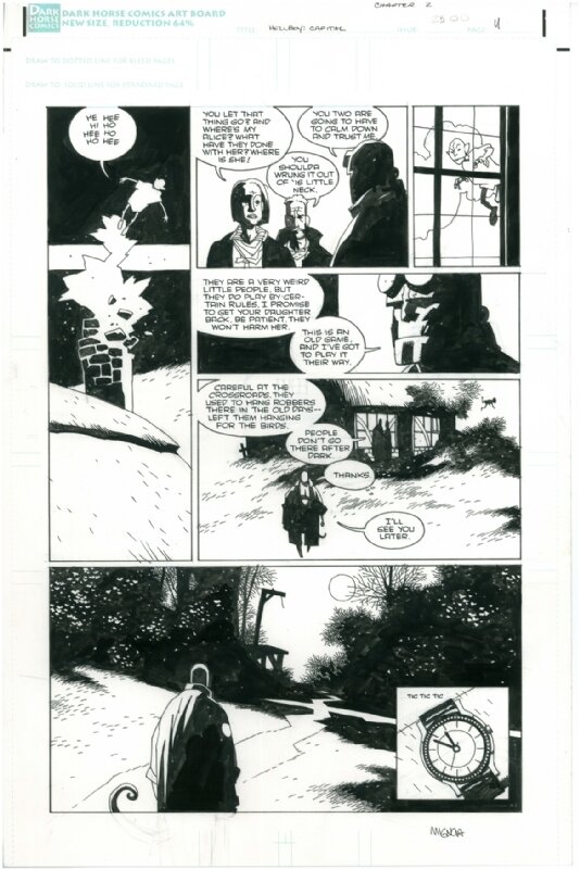 Mike Mignola, Hellboy, Corpse pg5 - Planche originale