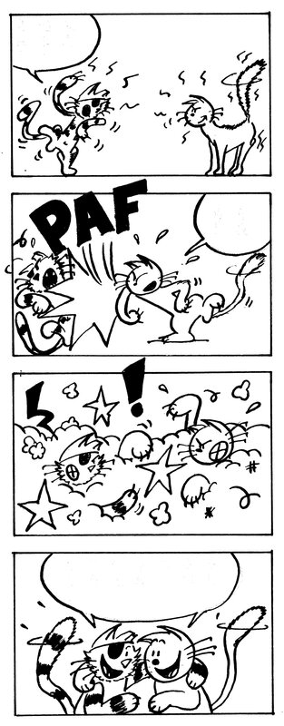 布朗夏貓 - Strip 014 par David Baran - Planche originale