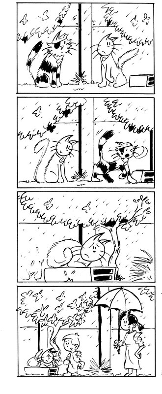 布朗夏貓 - Strip 039 par David Baran - Planche originale