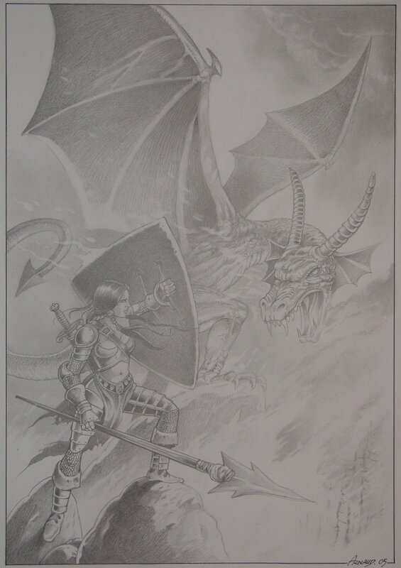 Dragon - commission par Arnaud Leterrier - Illustration originale