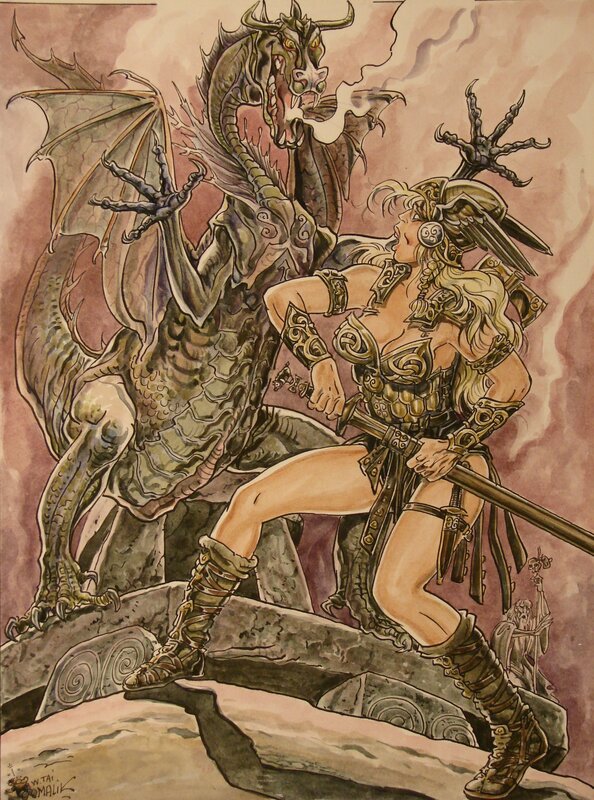 Dragon - commission par Malik - Illustration originale