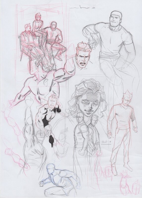 Croquis Ken Games by Marcial Toledano - Original art