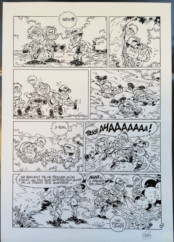 Stédo, Les POMPIERS - Planche 442 - Comic Strip