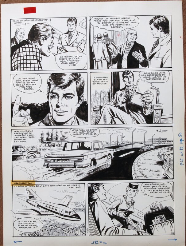 Carlo Marcello, Jean Ollivier, Docteur Justice - Opération Panther !! TROISIEME HISTOIRE 1970 - 20 PAGES - Planche originale