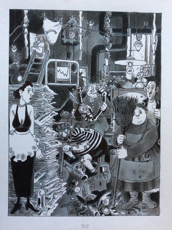 Jacques Tardi, Illustration de la pièce de théatre Sodome & Virginie - Illustration originale