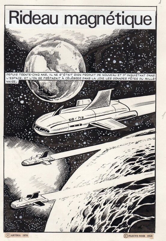 Alan Doyer, José Espinosa Serrano, Rideau magnétique - Sidéral n°61 (Artima) - Planche originale