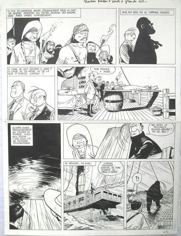 Frank Le Gall, 1989 - Théodore Poussin #4: Secrets - Pg.40 - Planche originale