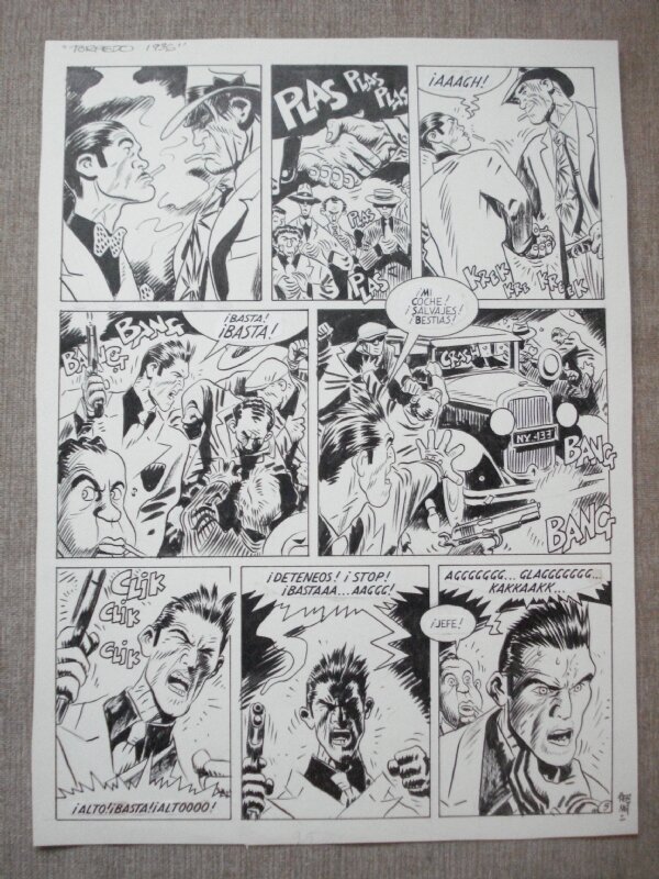 Jordi Bernet, Torpedo, ''Colombe de la paix'', pl.5 - Comic Strip