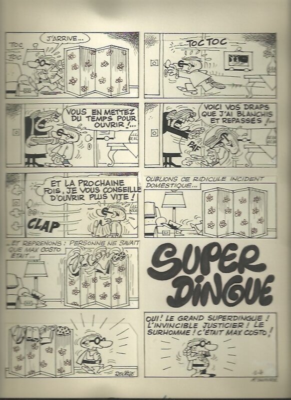 Super dingue par Paul Deliège - Planche originale