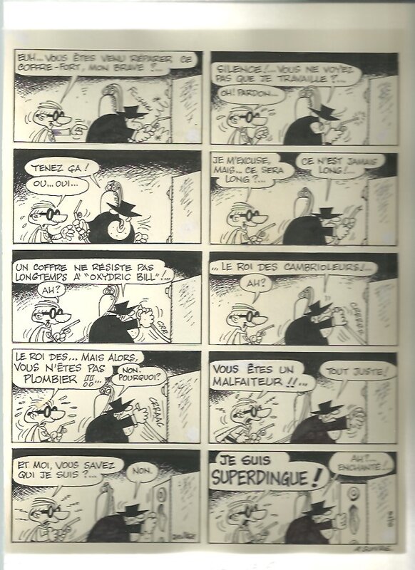 Super dingue par Paul Deliège - Planche originale