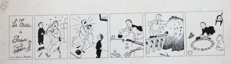 Jean Bellus, Un classique - papa joue avec mon train !! véridique et énervant !! - Comic Strip