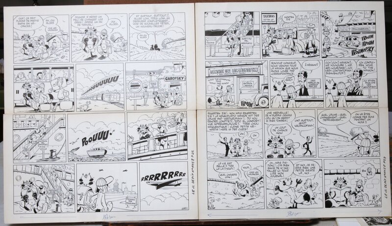 Gotlib, Gai luron est un grand voyageur !! - Planche originale