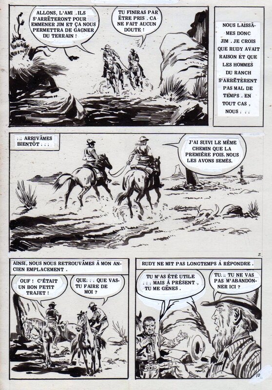 Antonio Pérez Barrera, Un chapeau raconte - archives Artima - Planche originale