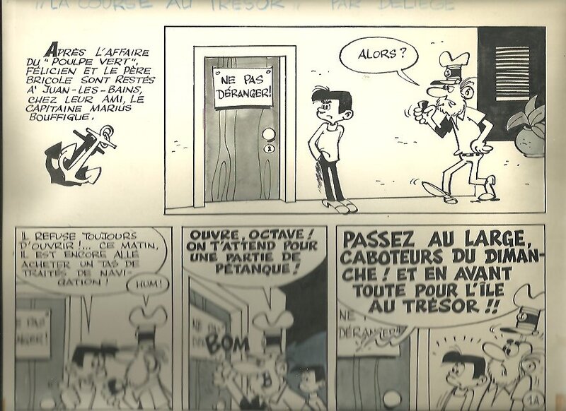 La course au trésor par Paul Deliège - Planche originale