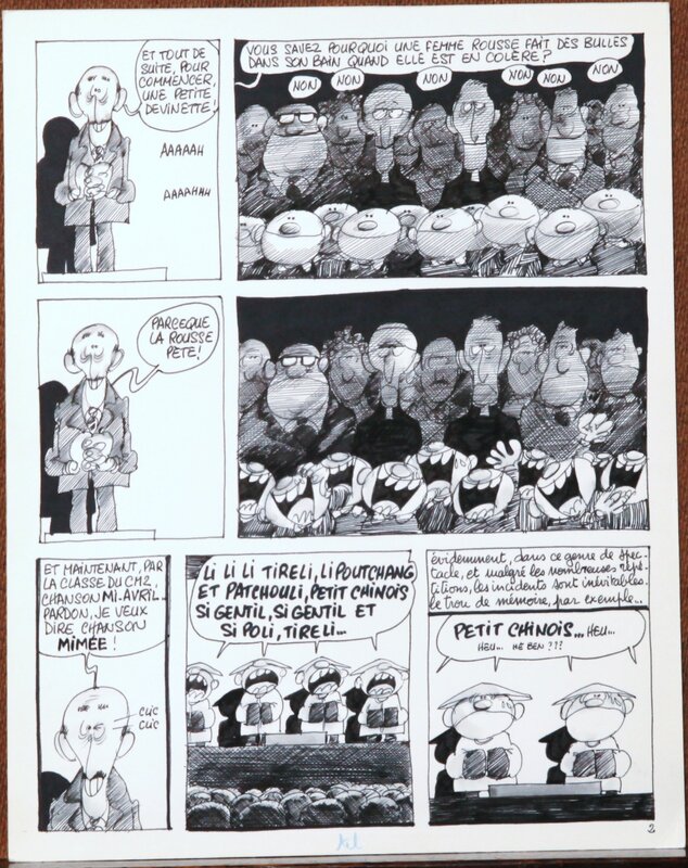 Binet, L'institution - parce que la rousse pète !!! - Comic Strip
