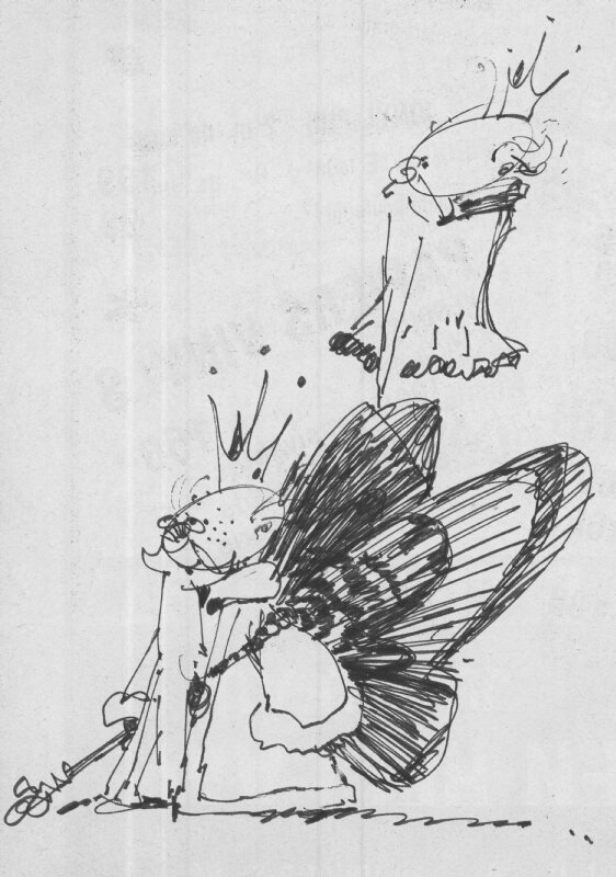 Marc Wasterlain, Le Docteur Poche n° 2 « L'Île des Hommes-Papillons », 1978. - Œuvre originale