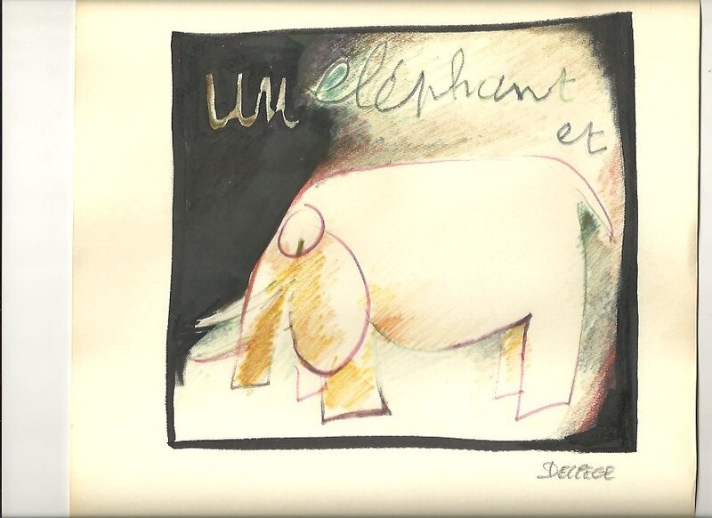 Des éléphants par Paul Deliège - Illustration originale