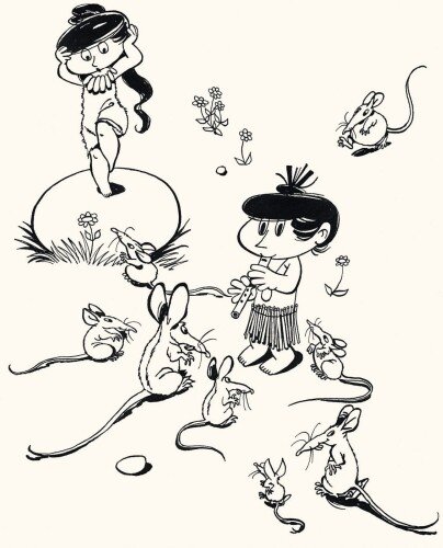 René Hausman, Saki et Zunie, 1964. - Original Illustration