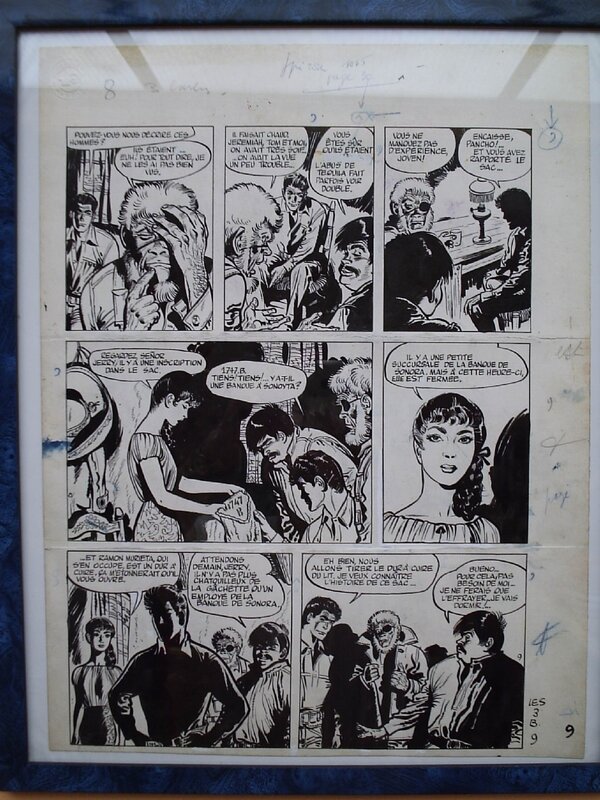 Jijé, Jerry Spring n° 8 « Les trois Barbus de Sonoyta », planche 9, 1958. - Comic Strip