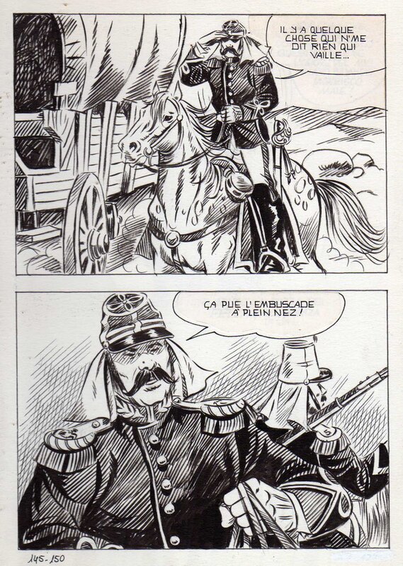Alberto Del Mestre, Vent sauvage - La Schiava n° 22 planche 150 (série jaune n°128) - Comic Strip