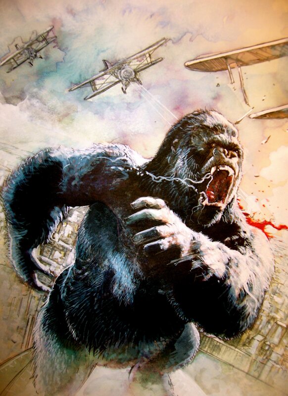 King Kong par Fabrice Le Hénanff - Planche originale