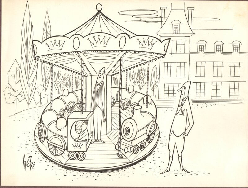 Monsieur le Baron by Gébé - Original Illustration