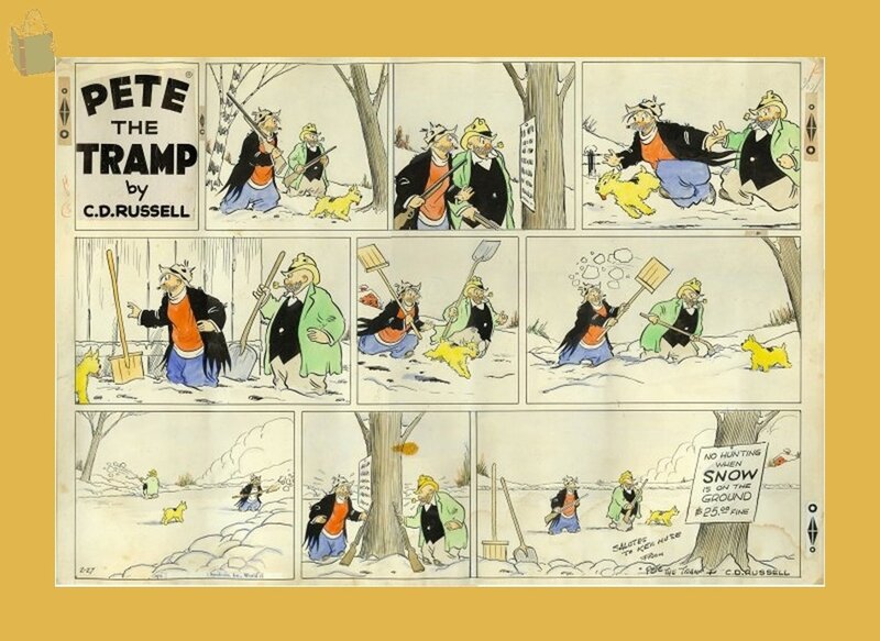 C.d. RUSSELL - PETE THE TRAMP - Planche originale