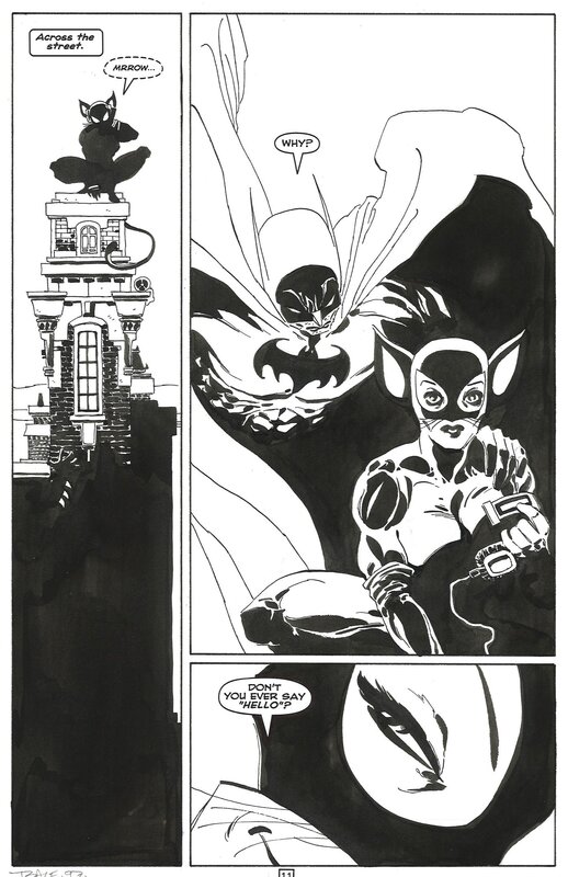 Tim Sale, Batman . Long Halloween # 12 p. 11 . - Planche originale