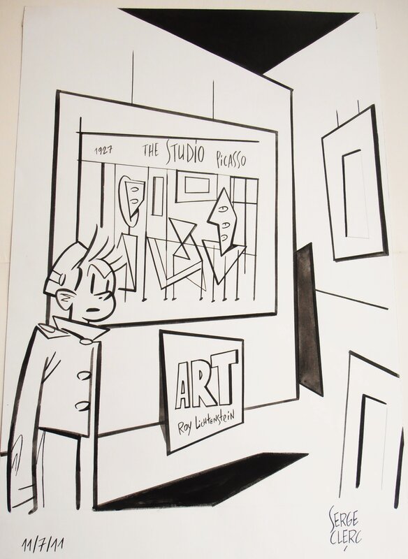 Serge Clerc, Spirou :the studio Picasso. 2011 - Illustration originale