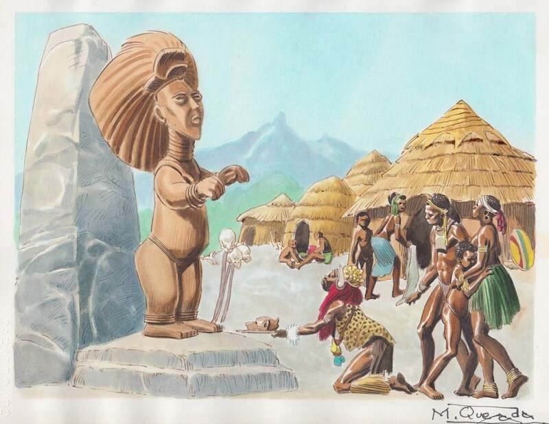 Totem by Miguel Quesada - Original Illustration