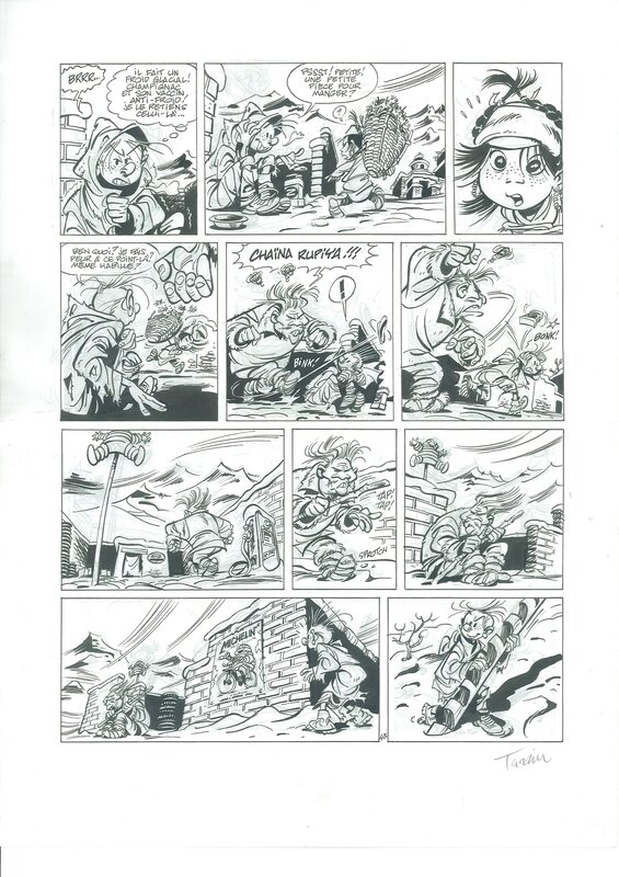 Fabrice Tarrin, Le Tombeau des Champignac Page 43 - Planche originale